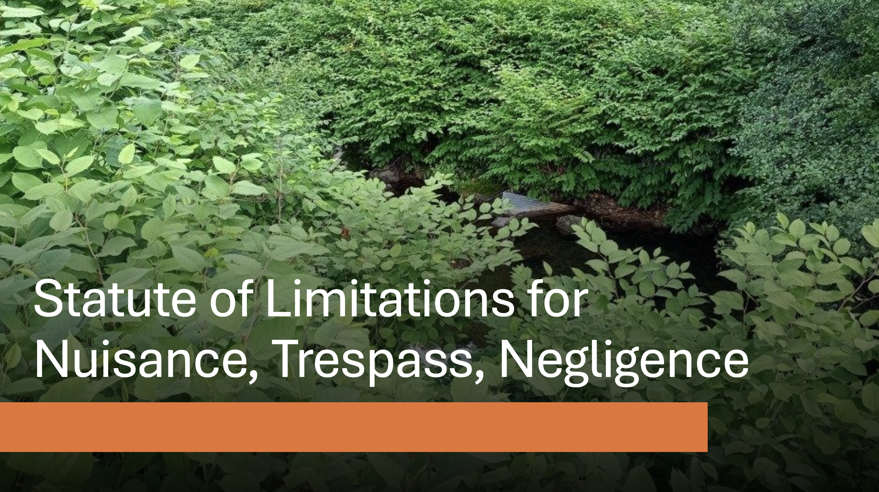 Statute of Limitations for Nuisance, Trespass, Negligence